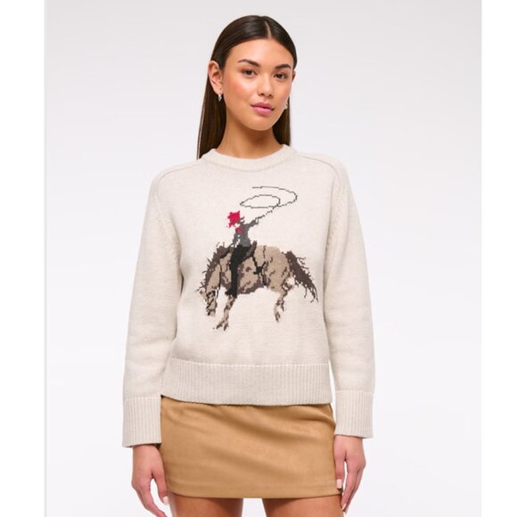 Abercrombie & Fitch Madeline Cowgirl Crew Sweater - Picture 1 of 6